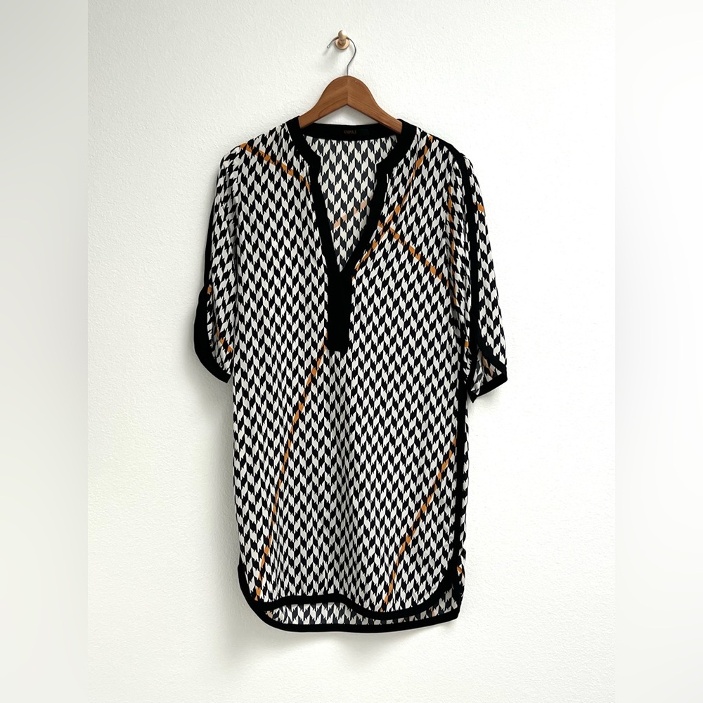 Animale Nautical Kaftan Dress, Navy / White / Yellow, Size Petite